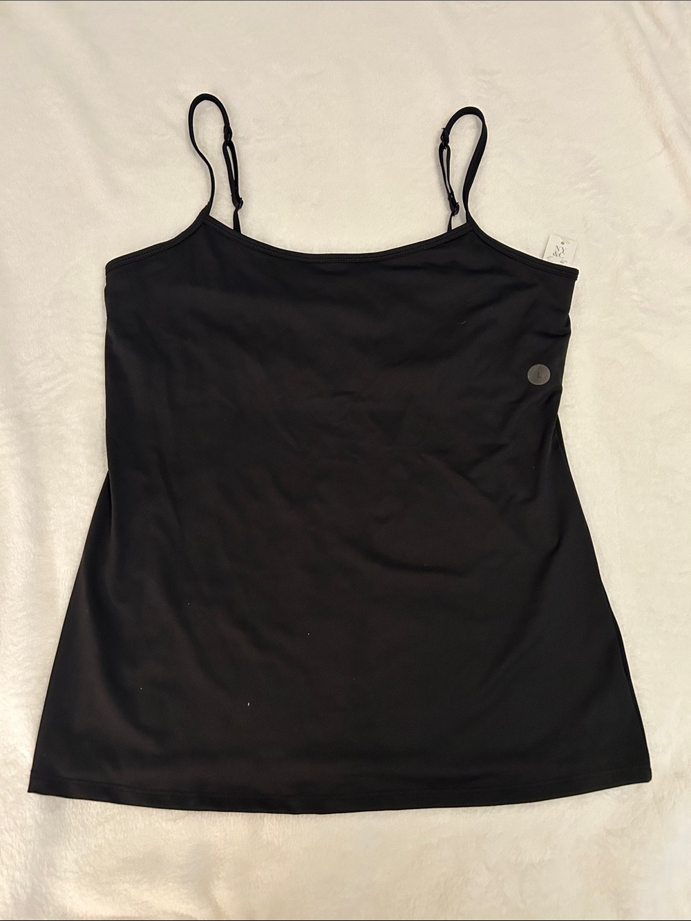New York & Company Black Adjustable Strap Cami w/built in self bra. Size XL